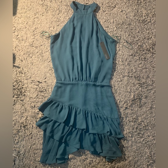 NWT Krisa Halter Asymmetrical Ruffle Mini XS - Picture 5 of 16